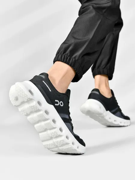 On Cloudmonster White / Black Sneakers Running Shoes - 21