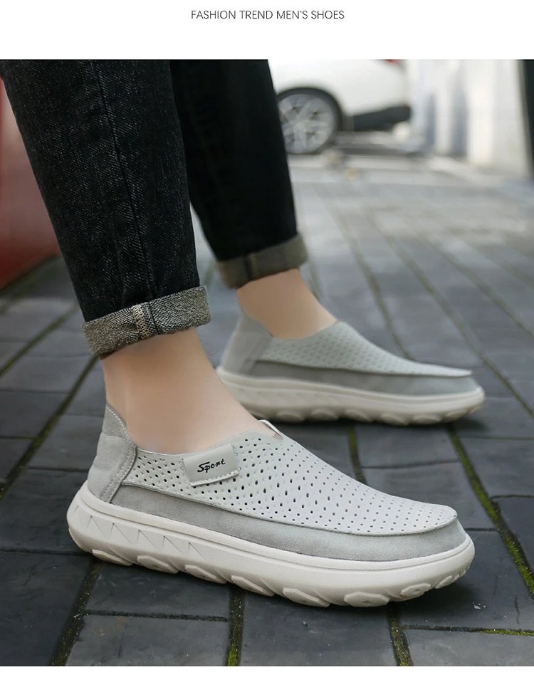 Design Sport Perforated Slip-On White Casual Shoes - 21
