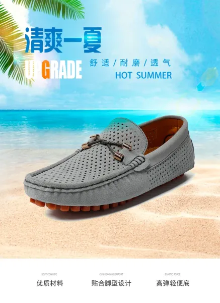 Design Perforated Loafer in Gray with Rope Detail Casual Shoes - 2