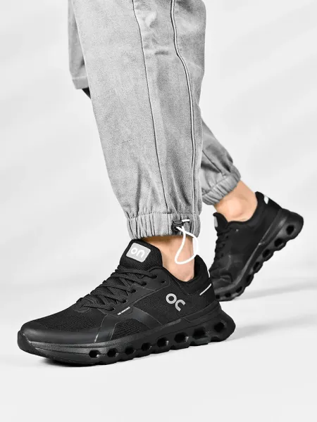 On Cloudmonster White / Black Sneakers Running Shoes - 19