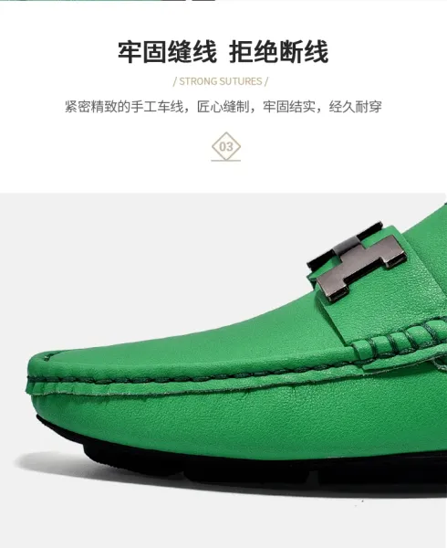 Design H-Logo Loafer Orange Casual Shoes - 12