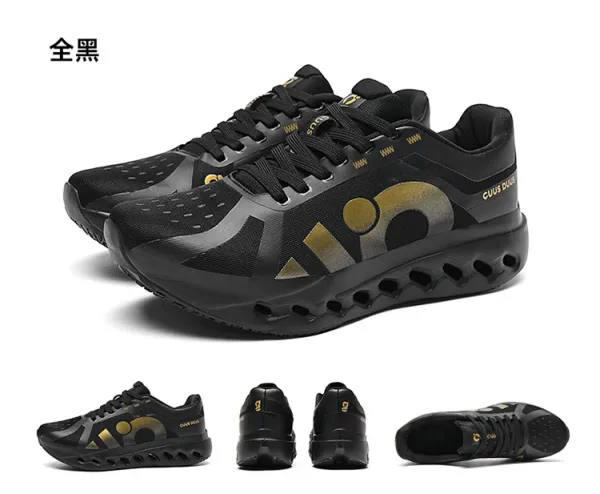 Design CUUS DUAL Black Gold Running Shoes - 1