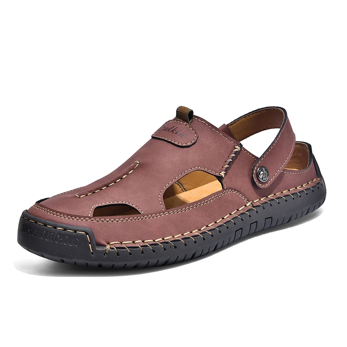 Design Sandal Blue Suede Outdoor Slide Sandals - 4
