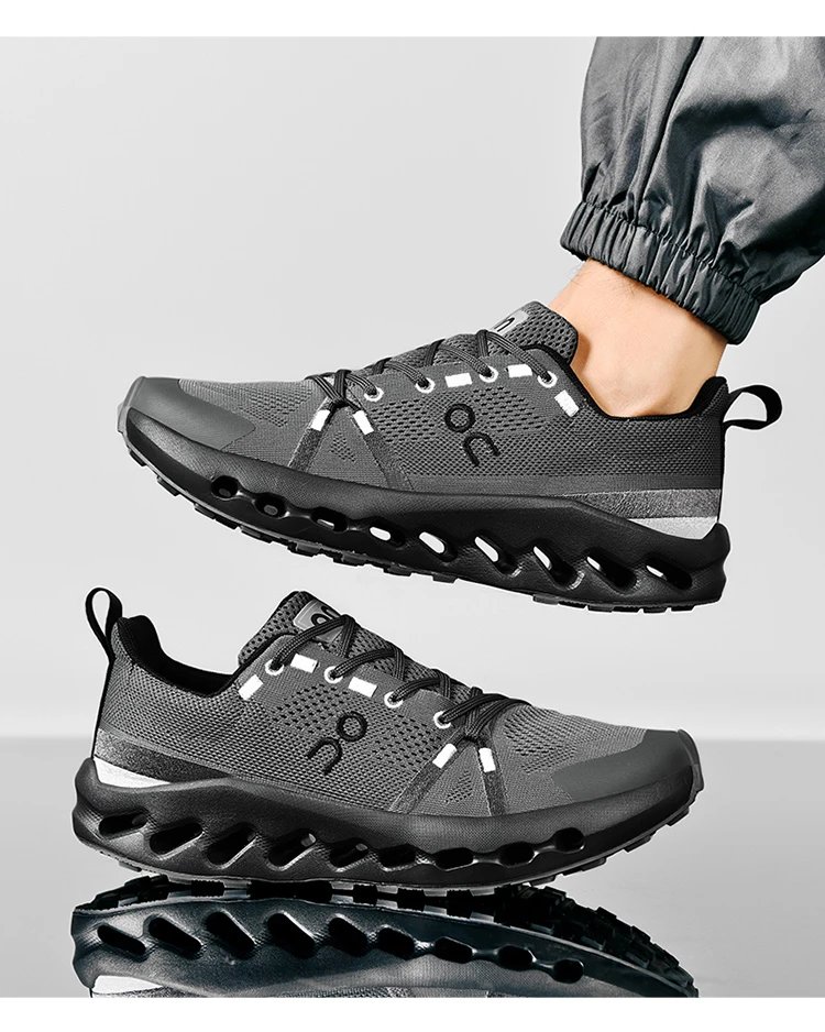 On Cloudmonster White / Black Running Shoes - 29