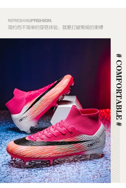Nike Mercurial Superfly VI Academy FG Pink Orange White Football Cleats Sneakers - 31