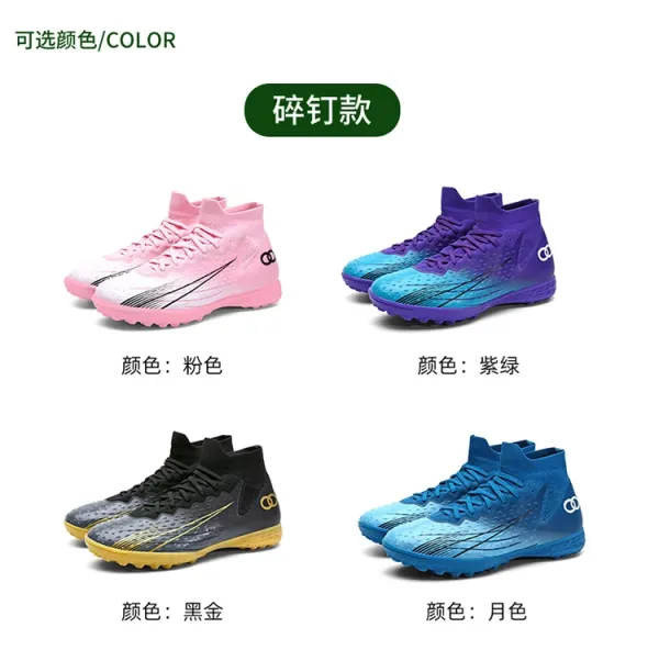 Design Football Turf Shoes Blue Gradient Sneakers - 6