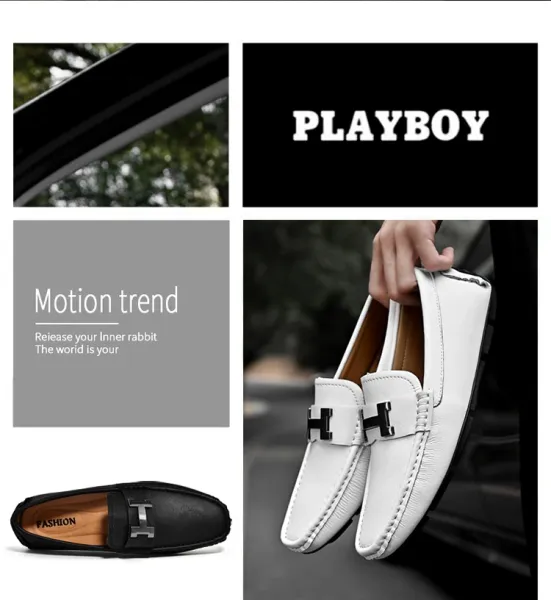 Design H-Logo Loafer Orange Casual Shoes - 6