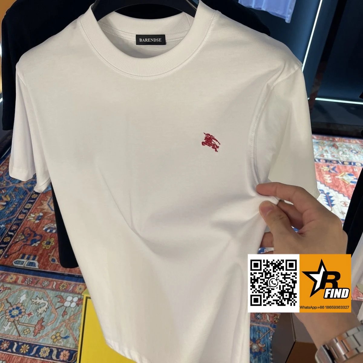Burberry T-Shirts Short-Sleeve Equestrian Knight Graphic — Burberry -13