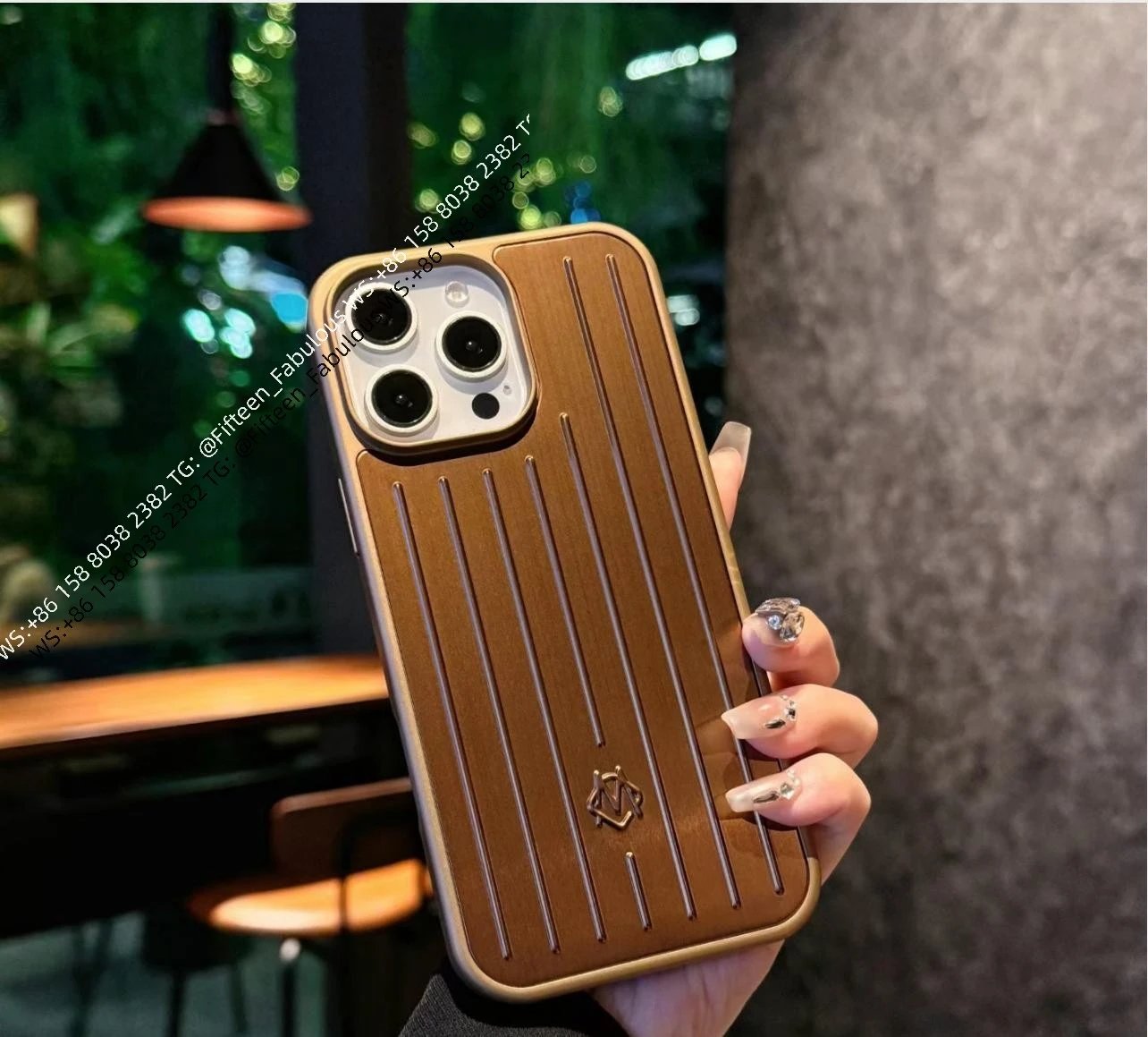 Maison Margiela Replica Phone Case Gold Striped Phone-Case