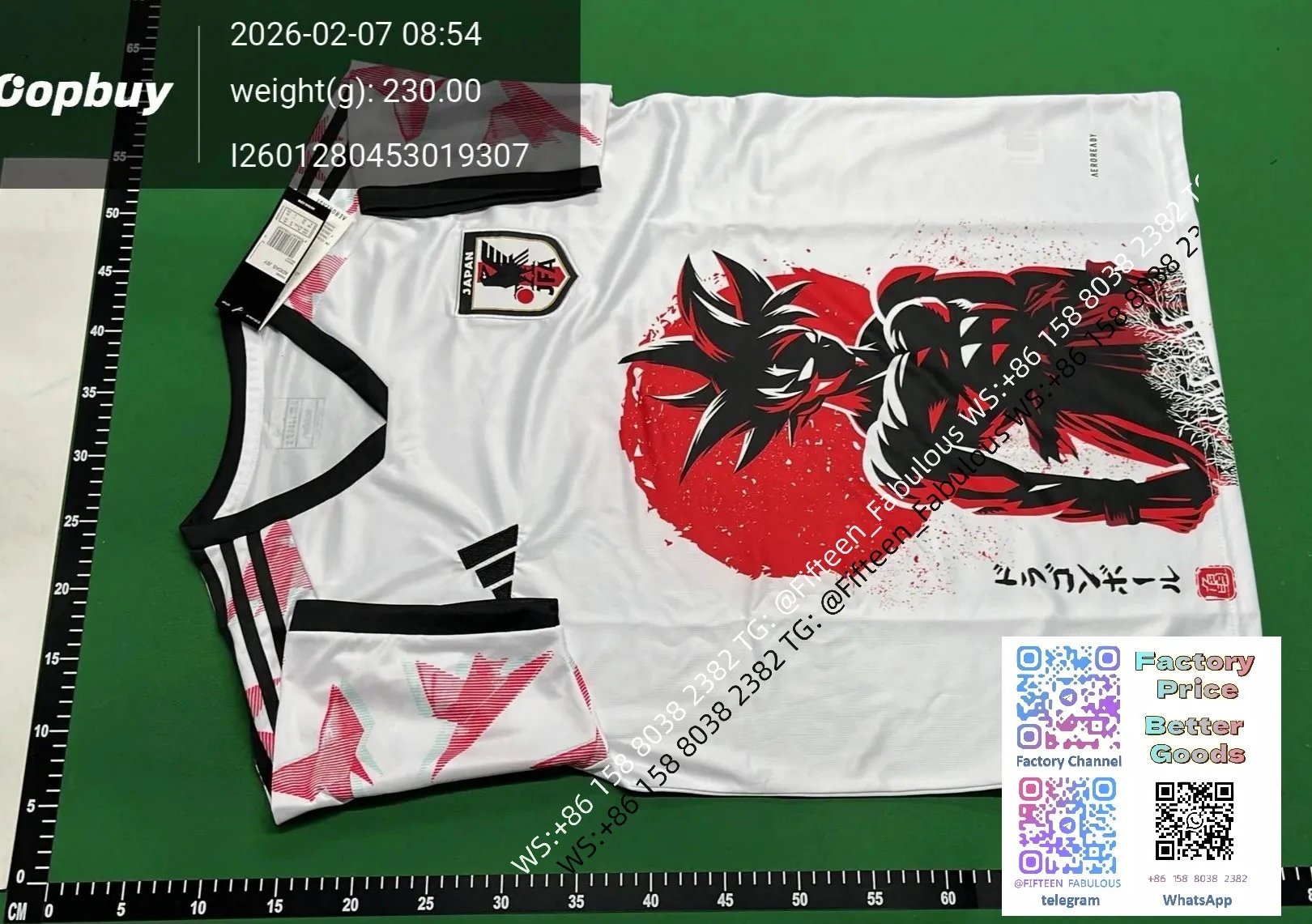 Adidas Japan National Team Samurai Graphic Jersey White / Black - 50