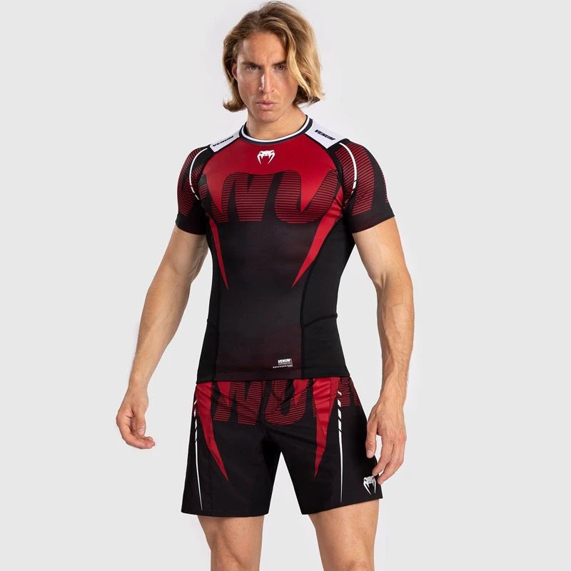 Venum T-Shirts Short-Sleeve UFC Fight Shirt — 31-Red short-sleeved shirt