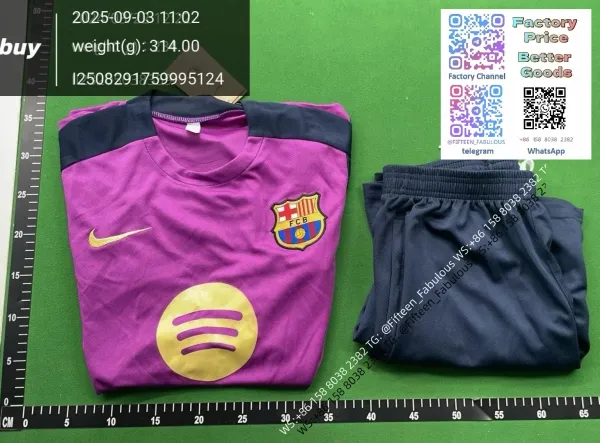 Real Madrid x Adidas Training Kit White Purple Black Jersey and Shorts Set - 42