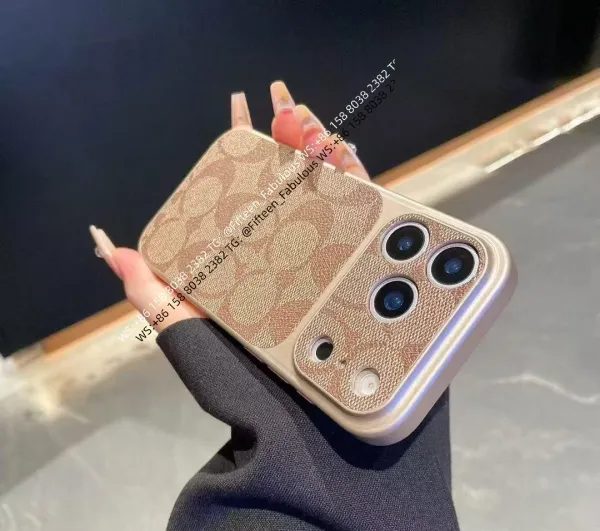 Coach Signature Print iPhone Case Beige Phone Case - 1