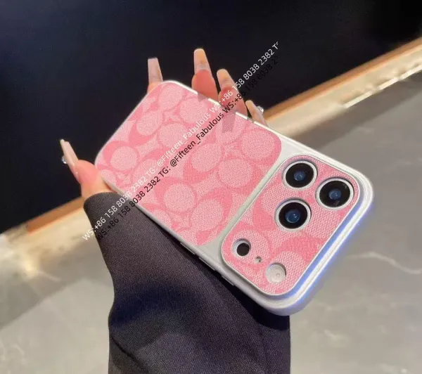 Coach Signature Pink Phone Case for iPhone - 1