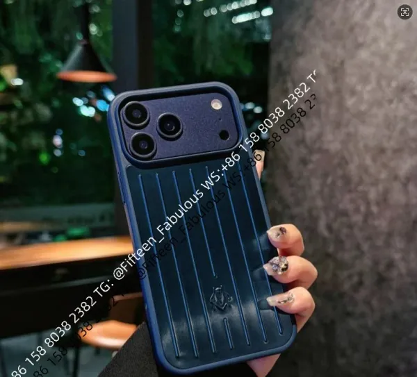 Design Ribbed Texture Navy Blue Phone Case - 1