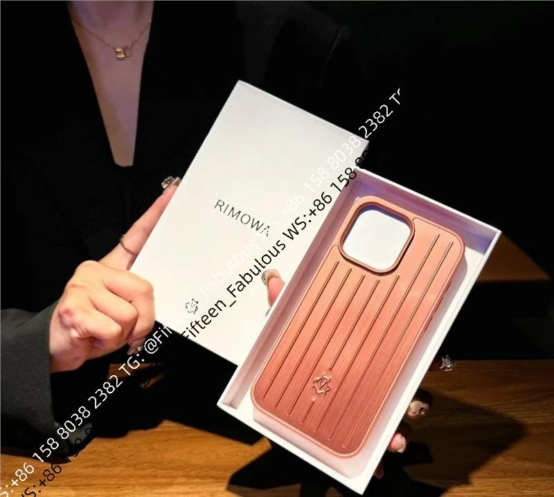 Rimowa Phone Case Rose Gold Striped Phone Case