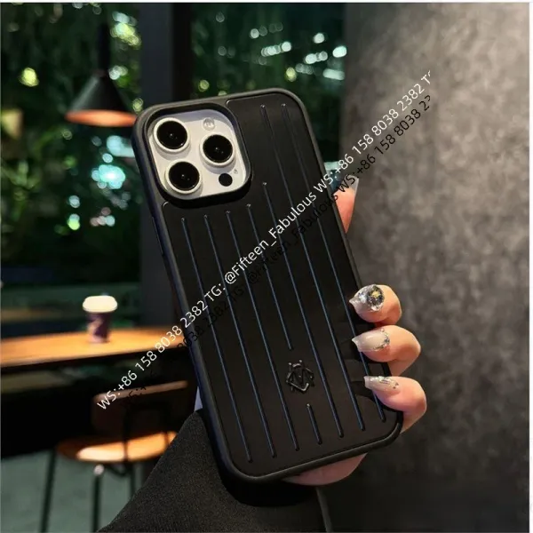 Rimowa Phone Case Black Vertical Groove Phone Case - 1