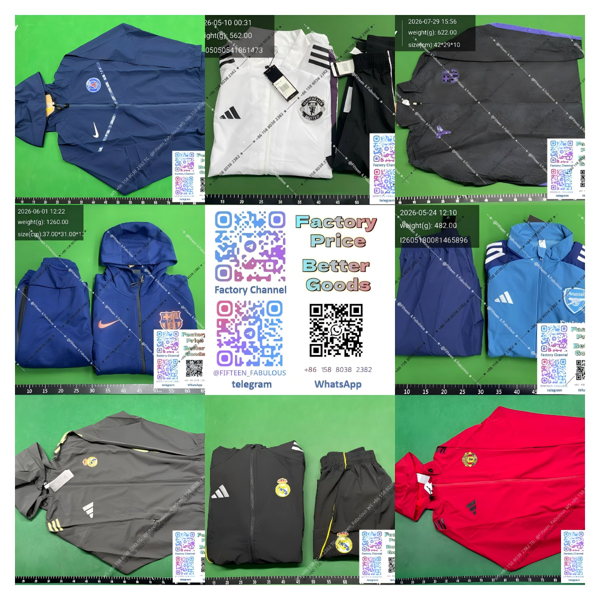 AD08- In stock football suit, windbreaker, hoodie, heart training suit set, WhatsApp:+86 158 8038 2382