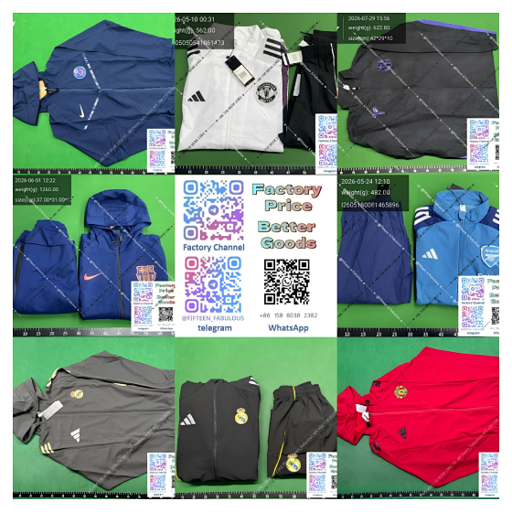 AD08- In stock football suit, windbreaker, hoodie, heart training suit set, WhatsApp:+86 158 8038 2382