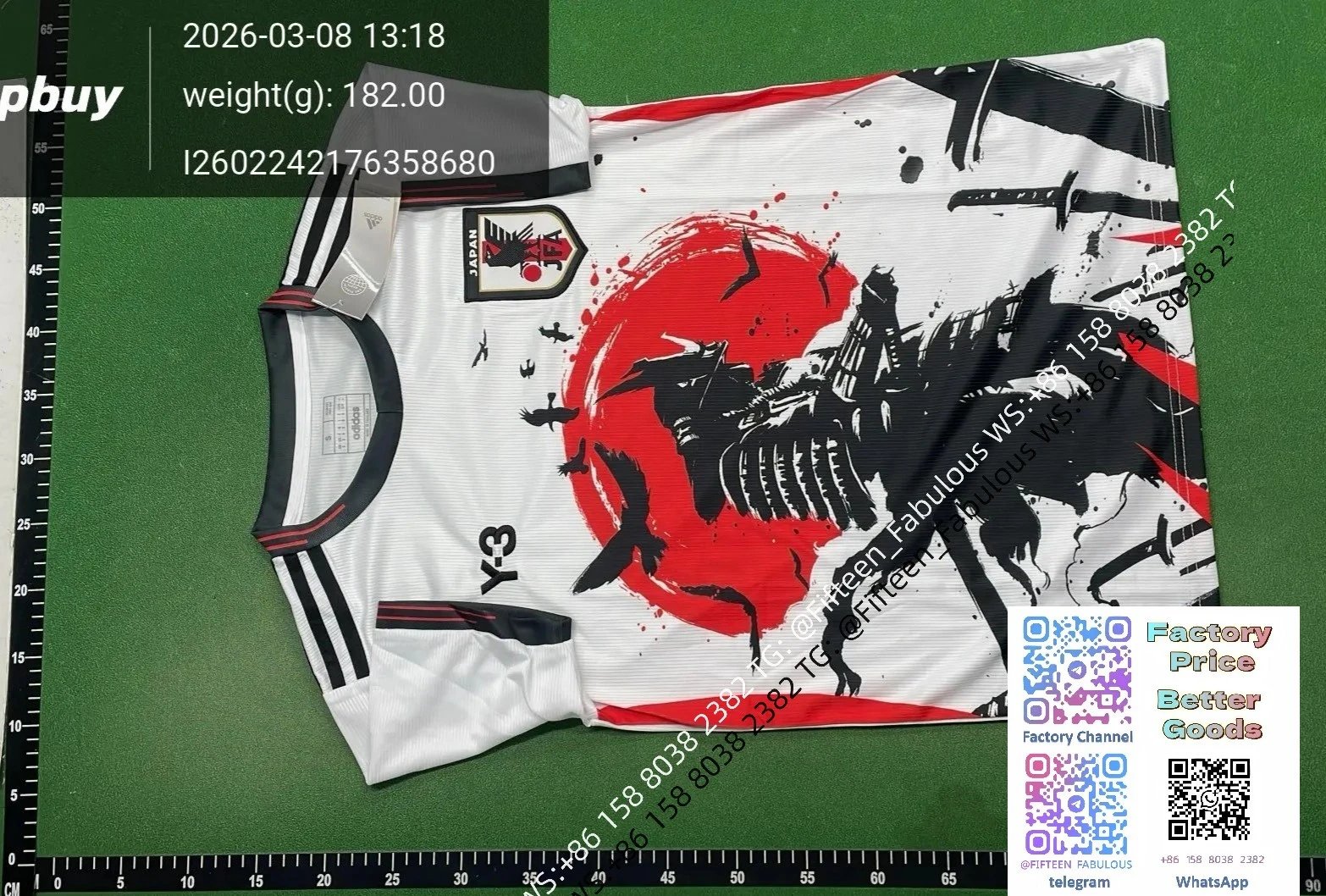 Adidas Japan National Team Samurai Graphic Jersey White / Black - 32