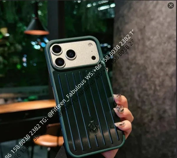 Design Ribbed Texture Phone Case in Army Green with Silver Camera Cutout - 1
