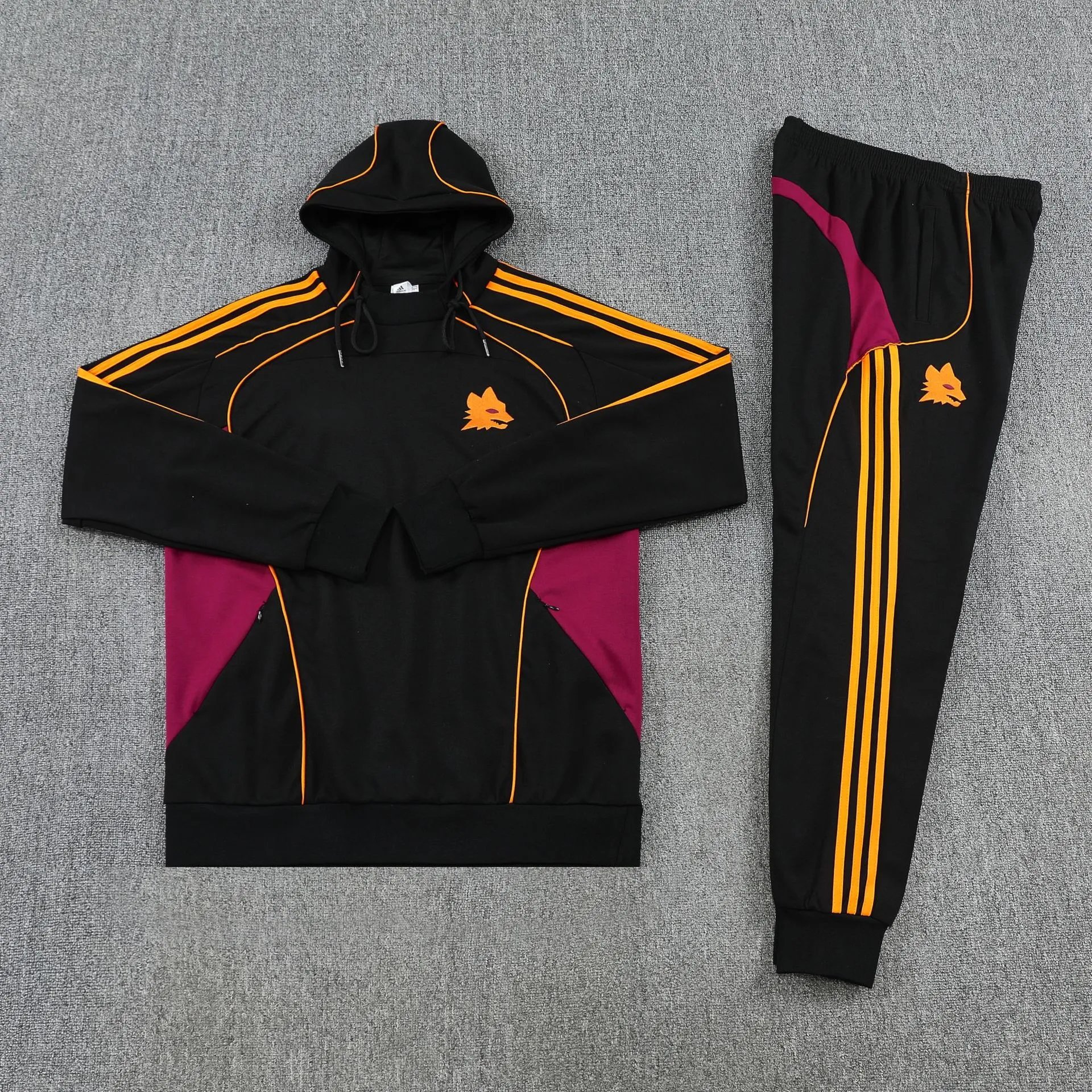Roman black hoodie set