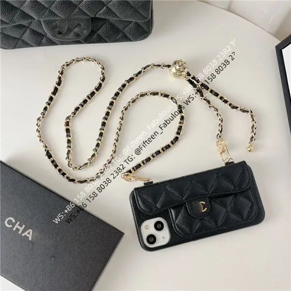 Chanel Classic Flap Phone Case with Chain Strap Black Phone-Case - 1
