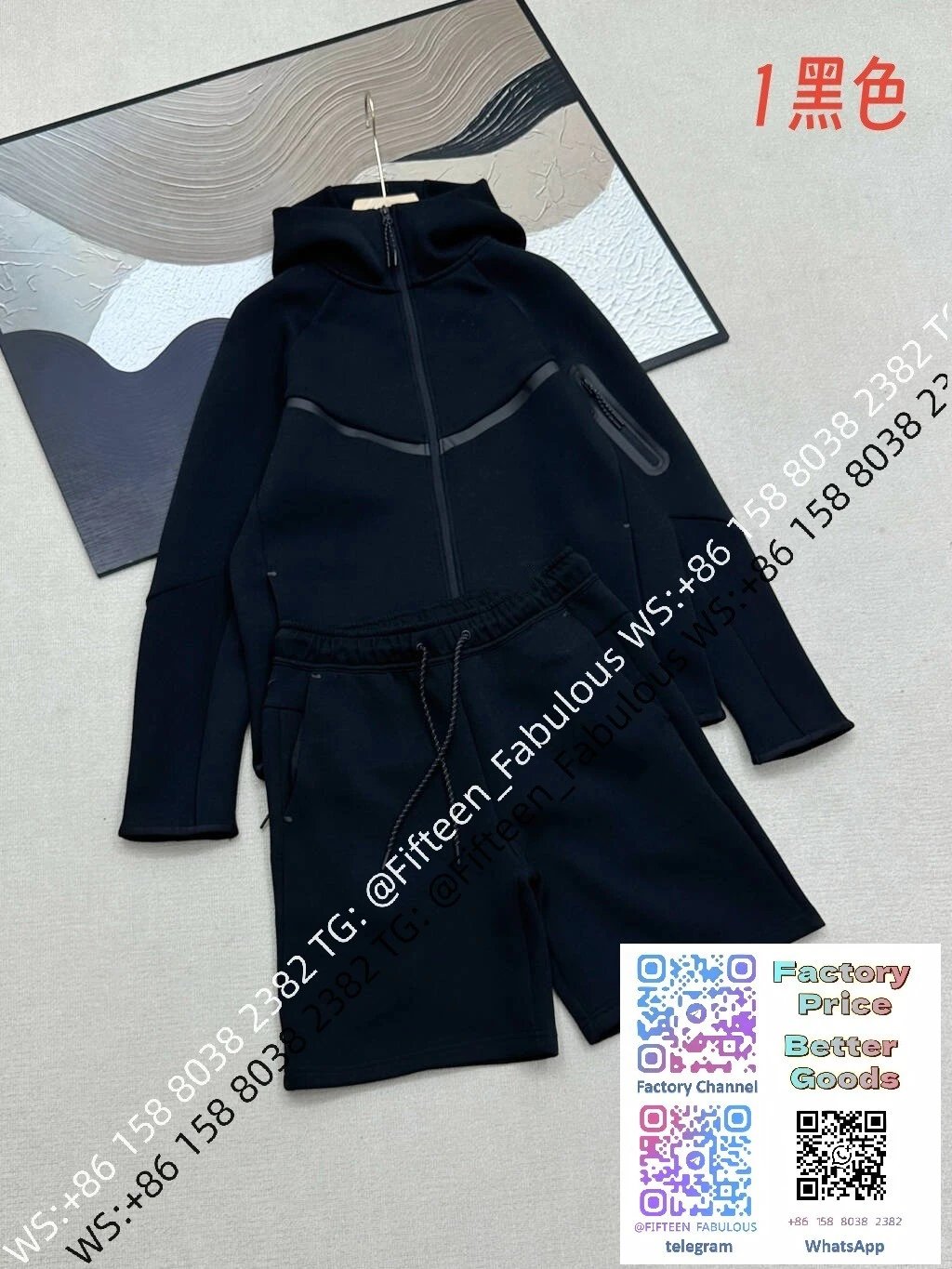 41- Black shorts set