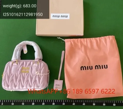 Miu Miu Matelassé Mini Bag Pink Handbags - 1