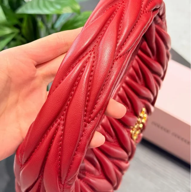 Miu Handbags Quilted Mini Bowling Handbag product detail image 4