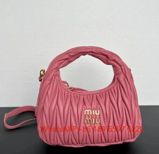 Miu Miu Matelassé Hobo Bag Pink Handbag - 1