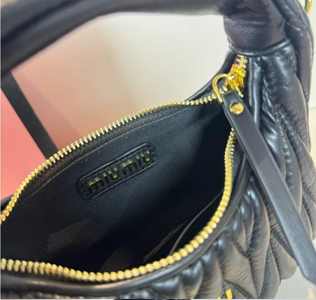 Miu Handbags Quilted Mini Bowling Handbag product detail image 6