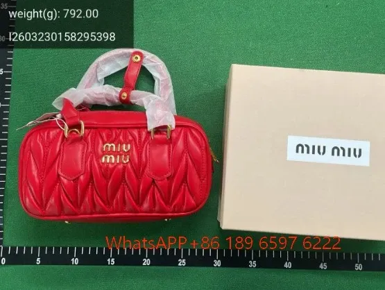 Miu Miu Matelassé Mini Bag Red Handbag - 1