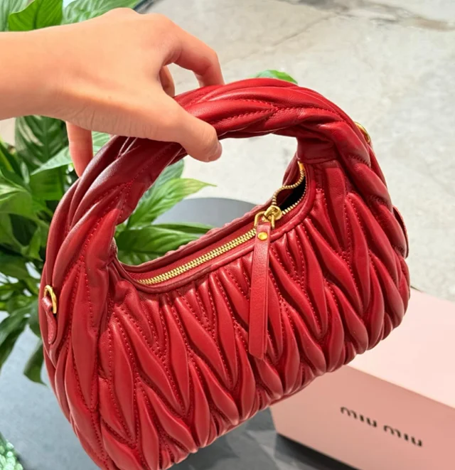 Miu Handbags Quilted Mini Bowling Handbag product detail image 5