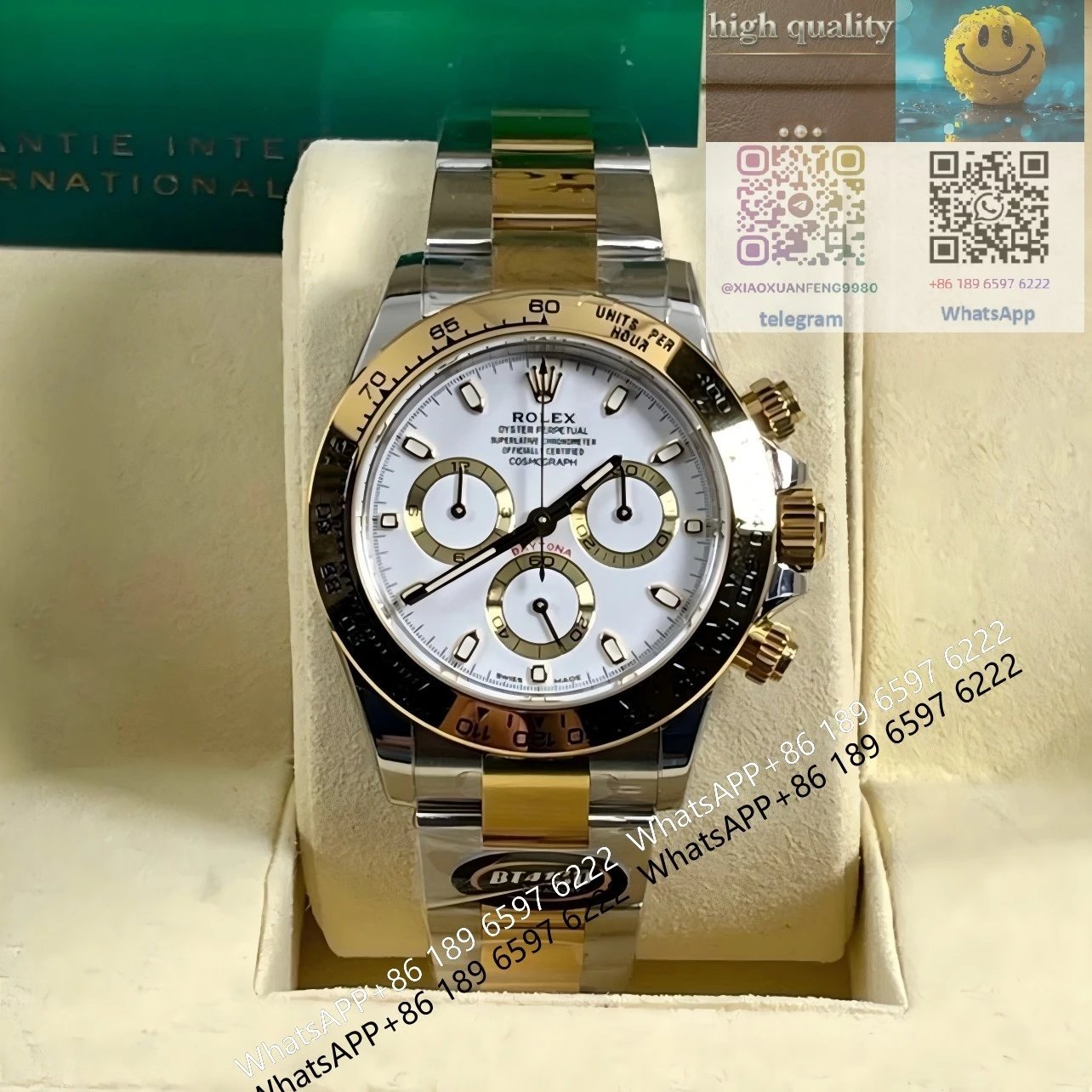 Rolex Daytona and Submariner — Between gold and white disk di