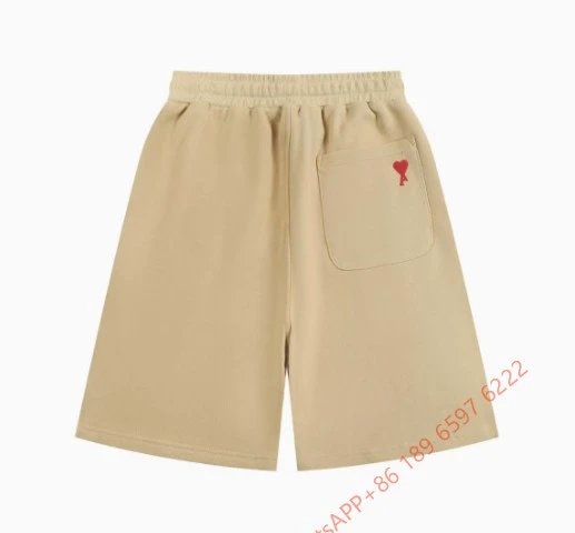 Ami Paris Ami de Coeur Sweat Shorts Loose Beige