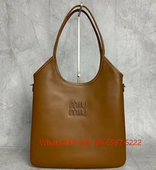 Miu Miu Hobo Bag Tan Leather Shoulder Bag - 1