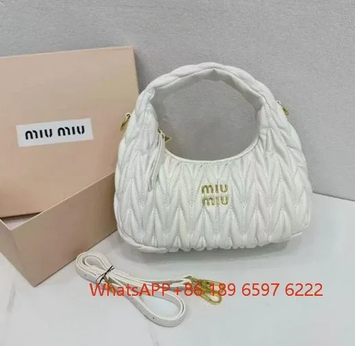 Miu Miu Matelassé Hobo Bag White Handbag - 1