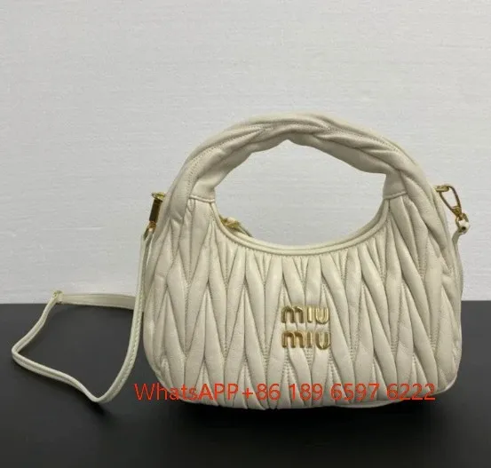 Miu Miu Arcadie Quilted Leather Shoulder Bag Beige - 1