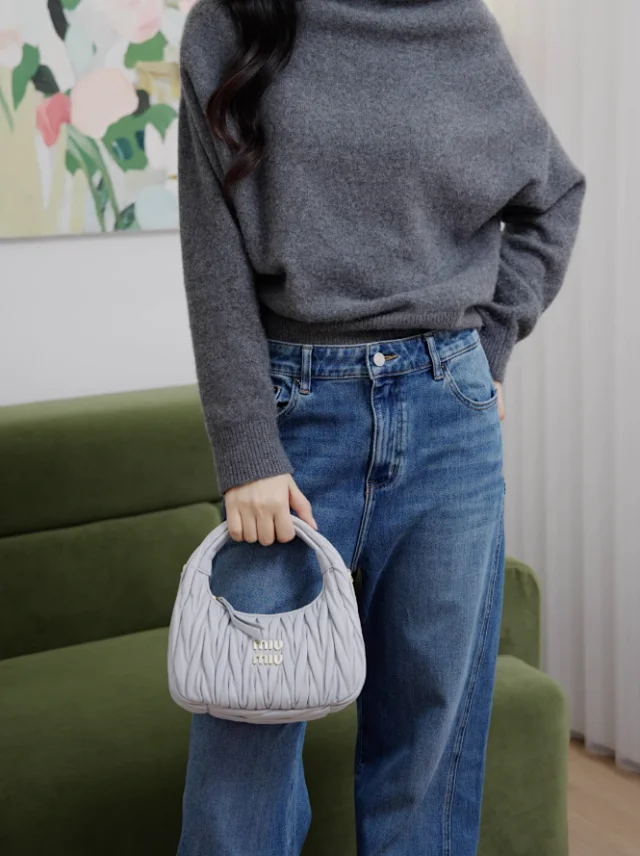 Miu Handbags Quilted Mini Bowling Handbag product detail image 2