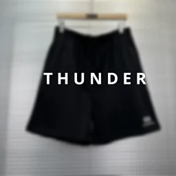 thumbnail for Interlocking double-loop embroidered casual shorts