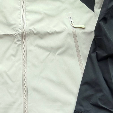 Custom Waterproof Windbreaker Jacket Beige Black