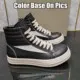Design High-Top Sneakers Black and White - 1