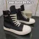 Design High-Top Canvas Sneakers Black and White - 1