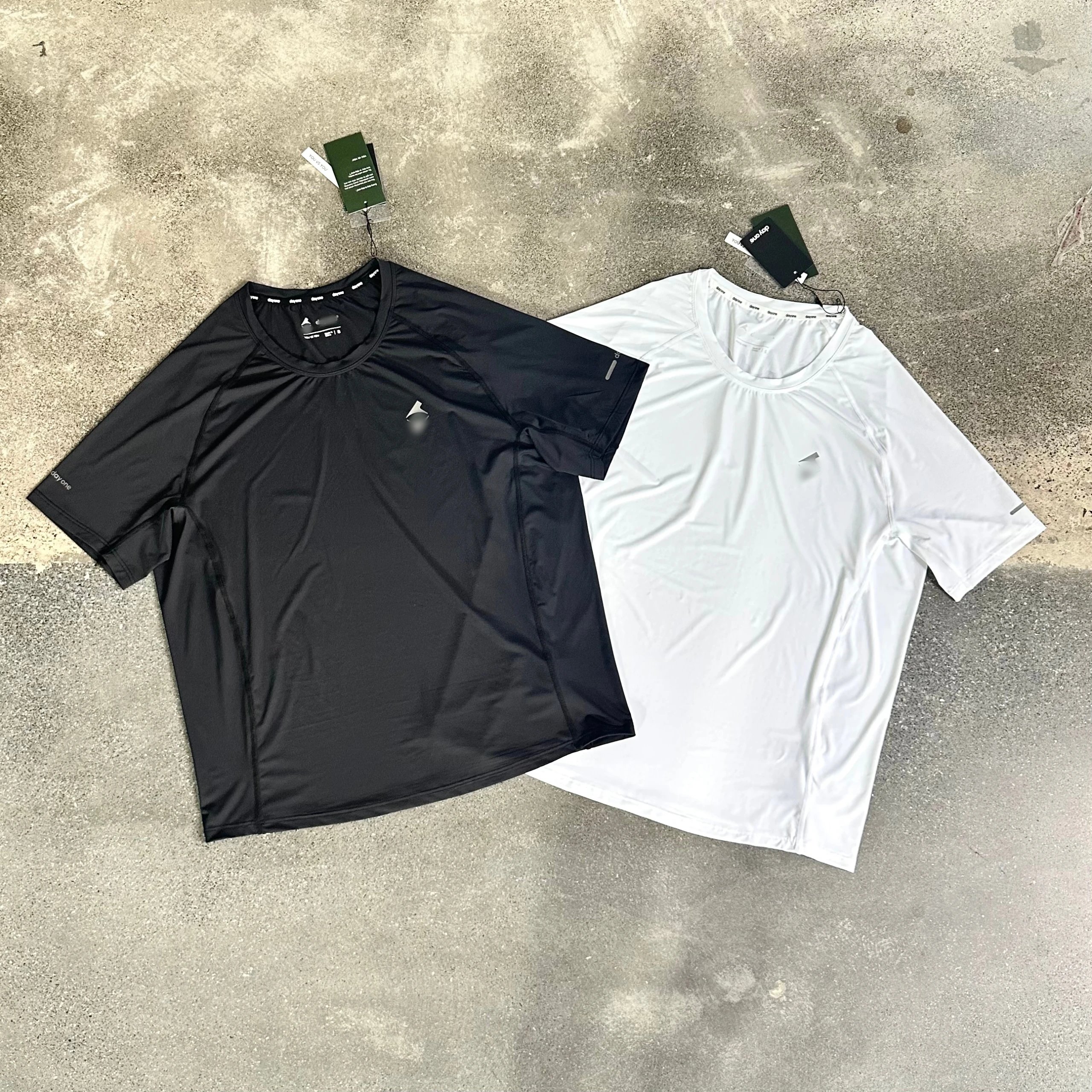 Day One Performance T-Shirt Black White Athletic