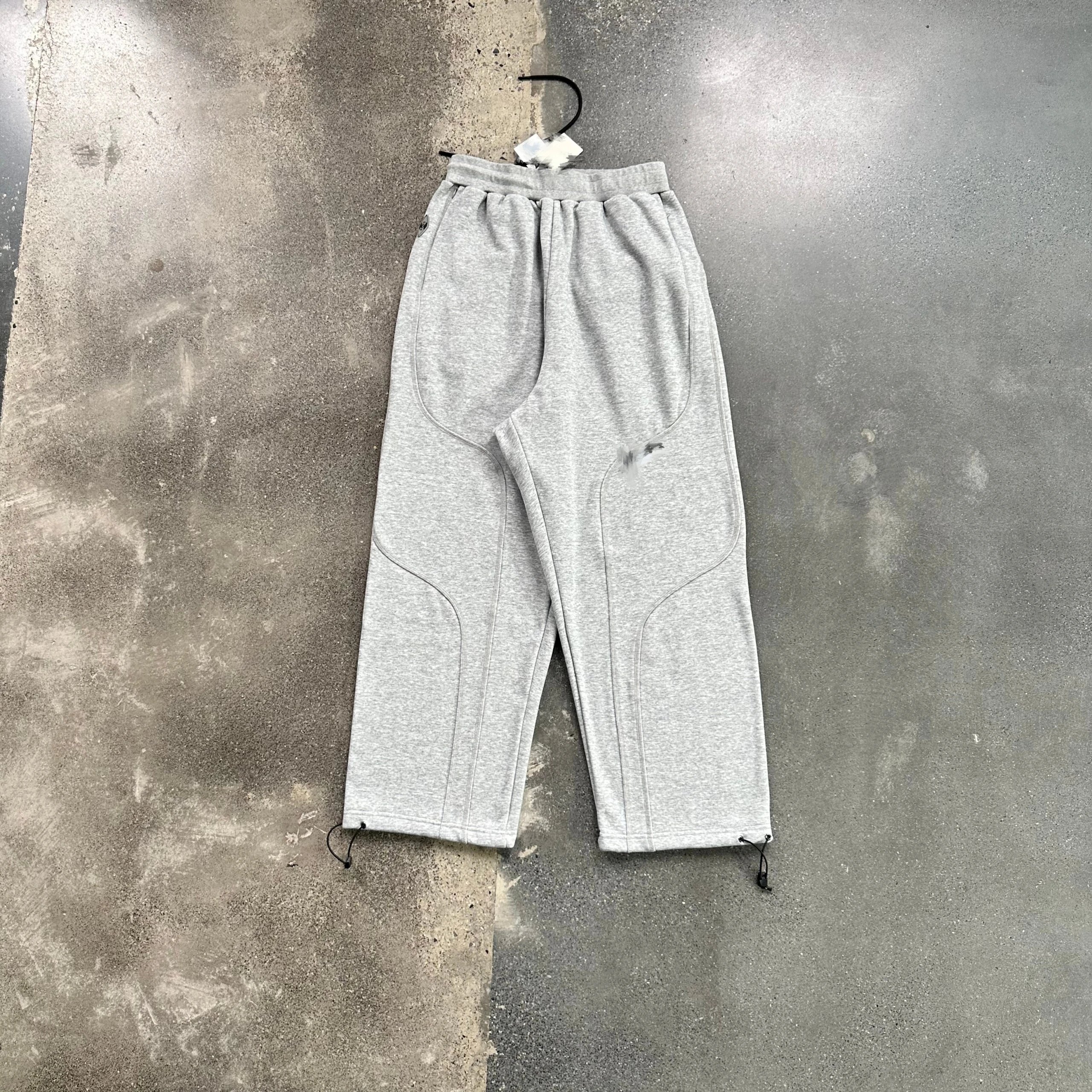 Grey Heather Hooded Sweatshirt Light Grey Oversized Streetwear