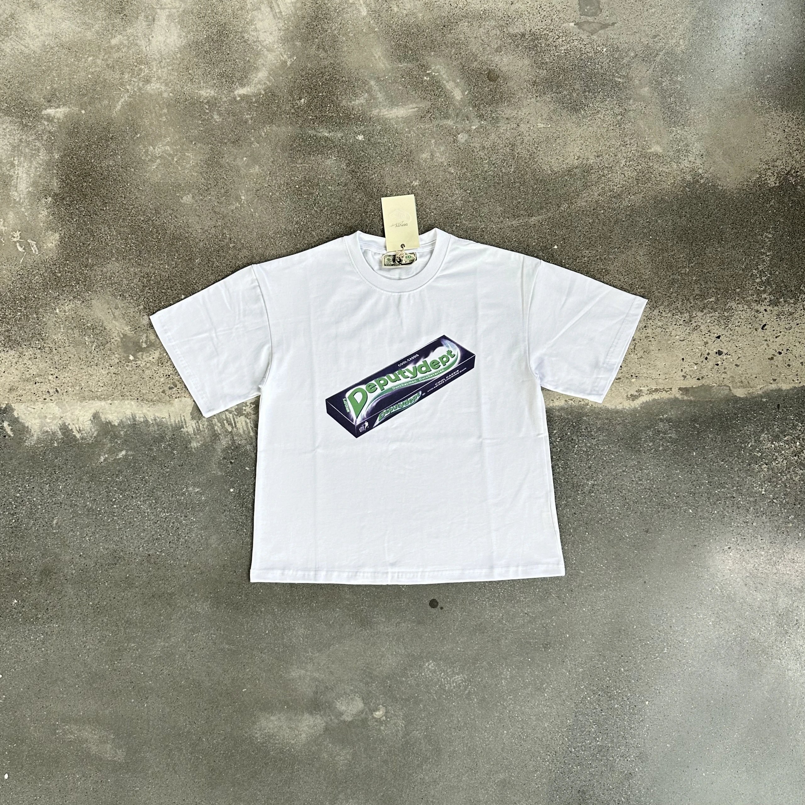 Deputydept Graphic Print White Oversized T-Shirt