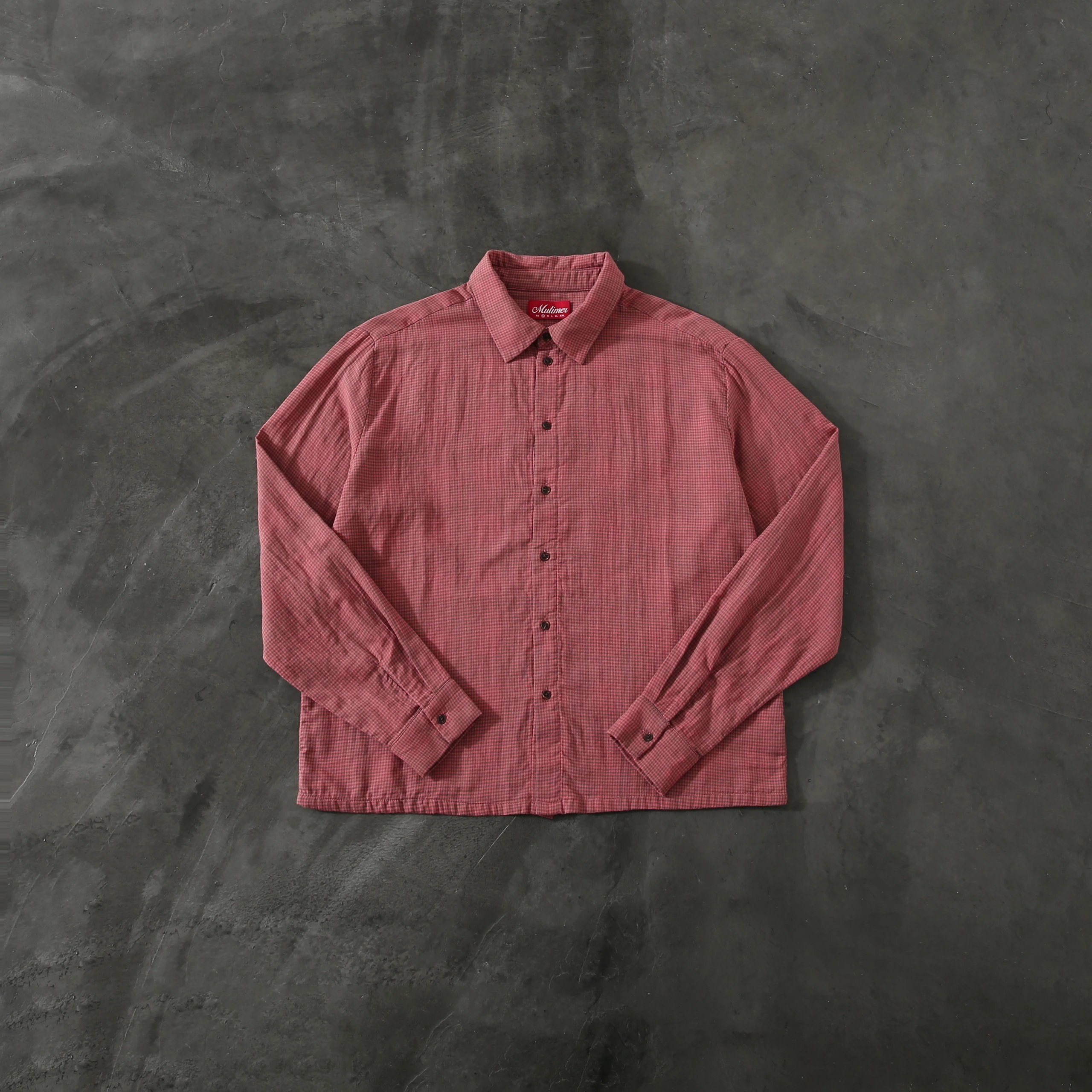 Mulimer Classic Red Gingham Long Sleeve Button Up Shirt