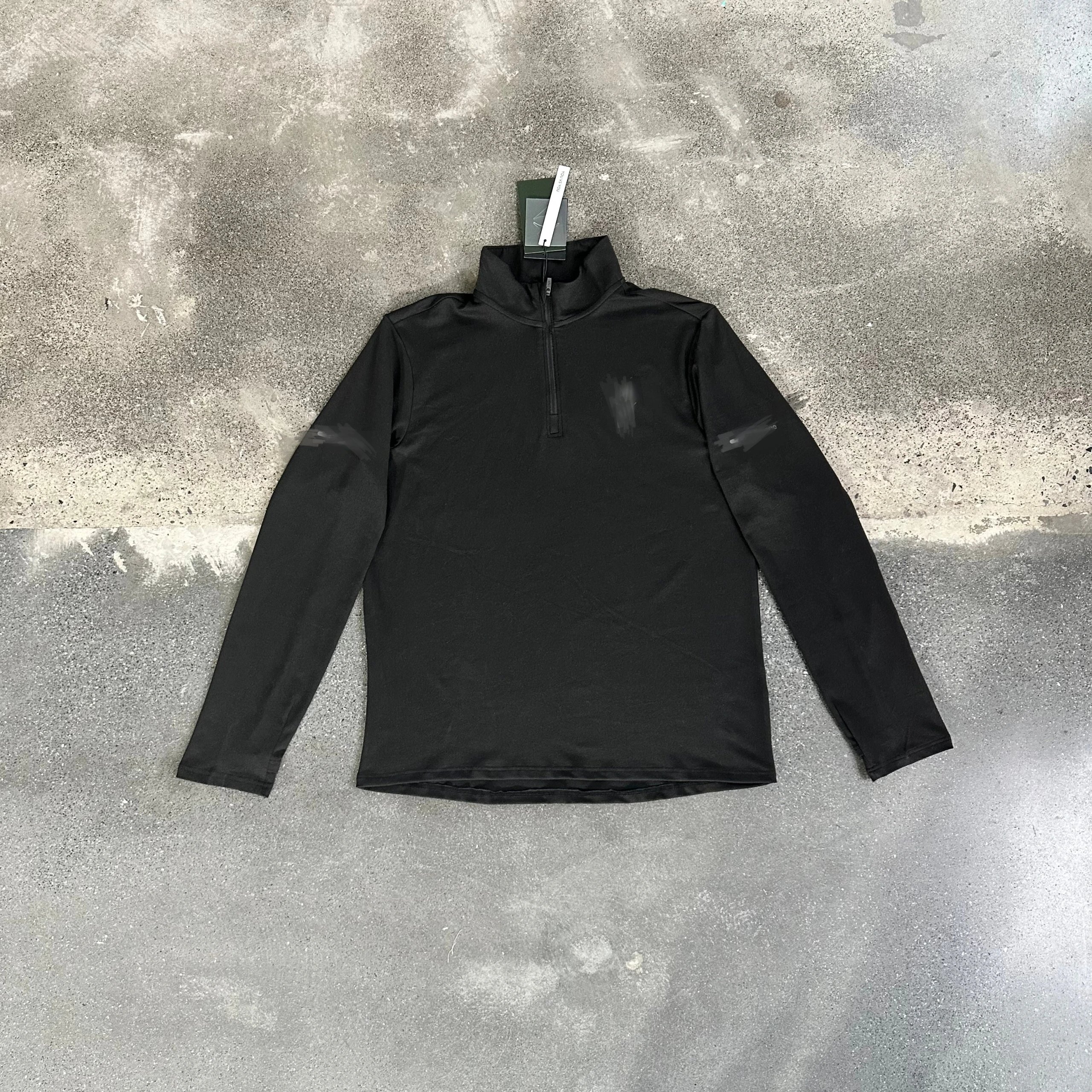 Black Half-Zip Performance Long Sleeve Top