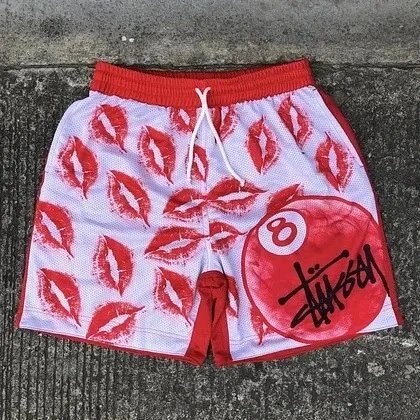 Stüssy Shorts Mesh graphic 8-ball image 4